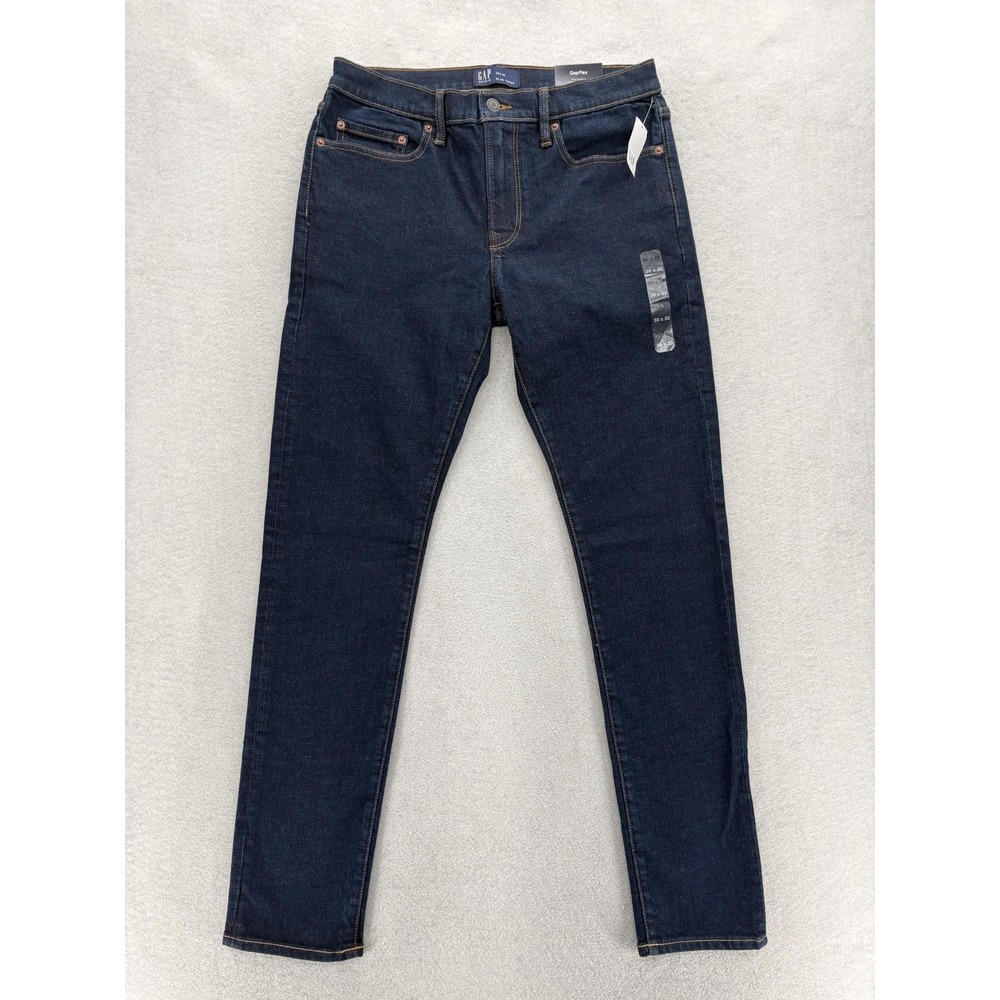 Gap Slim Taper Jeans Mens 30x32 Blue Dark Wash GapFlex Stretch Denim Pants NWT